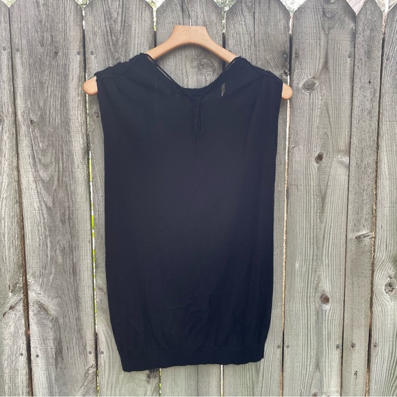 Vince Cashmere Black Sleeveless Sweater Cowlneck - Picture 4 of 10